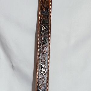 Brown Leather Western Belt From Mexico